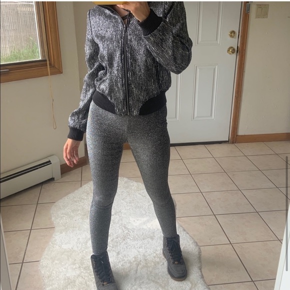 DKNY Metallic Herringbone bomber jacket - Picture 5 of 7